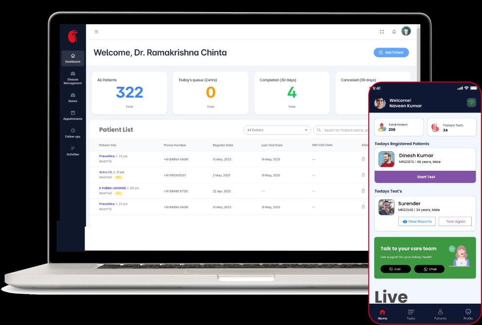 HelloKidney Dashboard and Mobile App